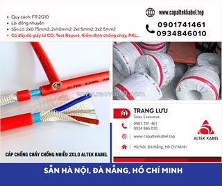 Cáp điện chống cháy chống nhiễu 2x1.0 sẵn đà nẵng, bình định, phú yên, khánh hòa