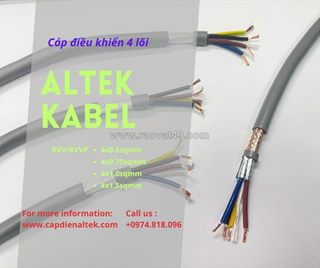 Cáp điều khiển 4x0.75 cu – altek kabel