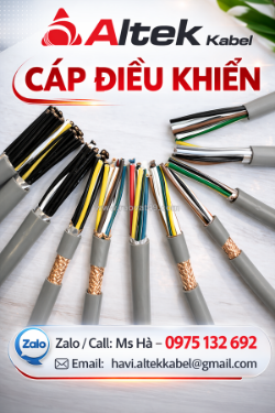 Cáp điều khiển altek kabel – truyền tín hiệu ổn định, chống nhiễu tốt, giá cực tốt cho công trình!