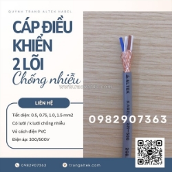 Cáp điều khiển đồng mềm 2 lõi vỏ xám altek kabel