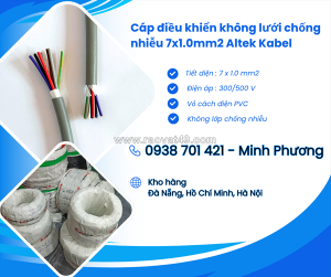 Cáp điều khiển không chống nhiễu 7x1.0mm² – giải pháp tối ưu cho hệ thống điện công nghiệp