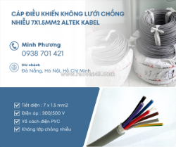 Cáp điều khiển không chống nhiễu 7x1.5mm² – thông số, ứng dụng và báo giá mới nhất