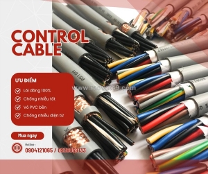 Cáp điều khiển nhiều lõi dùng cho hệ thống điện công nghiệp