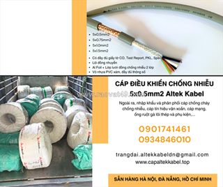 Cáp điều khiển rvvp/ cxv- sc 5x0.5 altek kabel sẵn đà nẵng, hà nội
