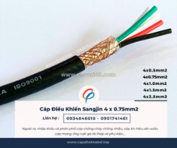 Cáp điều khiển sangjin 4x0.75 chống nhiễu sẵn hồ chí minh, bình dương, đồng nai
