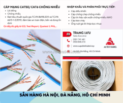 Cáp mạng cat5e, cat6 altek kabel chuẩn tcvn 8698:2011 về mạng viễn thông