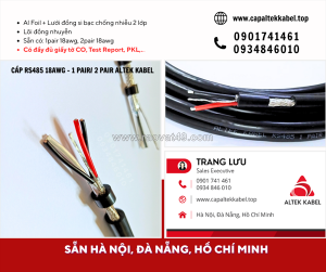 Cáp rs485 1 pair  awg/ 2 pair  awg hà nội, đà nẵng, hcm