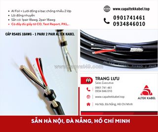 Cáp rs485 1 pair  awg/ 2 pair  awg hà nội, đà nẵng, hcm