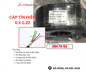 Cáp tín hiệu âm thanh 6x0.22 rvvp altek kabel đà nẵng, hà nội, sài gòn