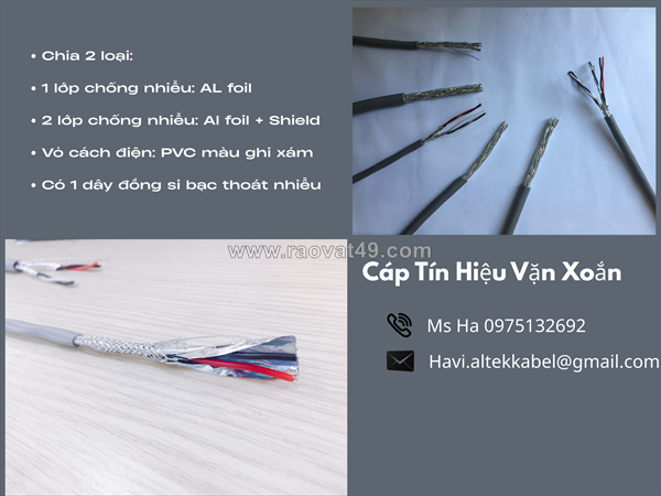 Cáp tín hiệu vặn xoắn awg