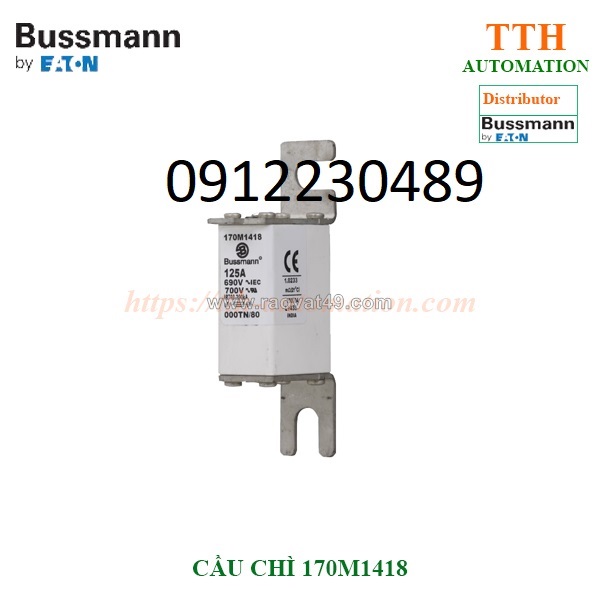 Cầu chì bussmann 170m14  thuộc nhóm gr