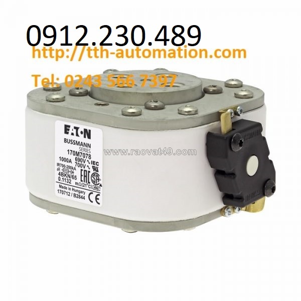 Cầu chì bussmann 170m7078 hiển thị và vị trí cài công tắc báo trạng thái cầu chì