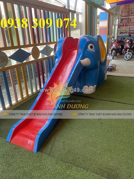 Cầu trượt 2 máng mầm non,cầu trượt đơn ,cầu trượt con voi