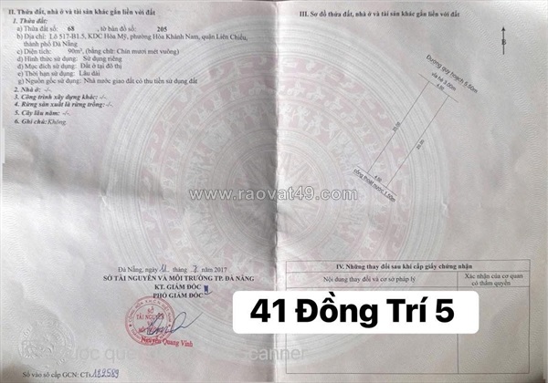 Chào bán lô đất số 41 đồng trí 5 -sạch đẹp-gần tôn đức thắng