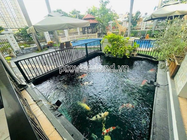 Cho thuê biệt thự ven sông saigon, mt nguyễn văn hưởng, 1 hầm + 3 tầng, hồ bơi + sân vườn
