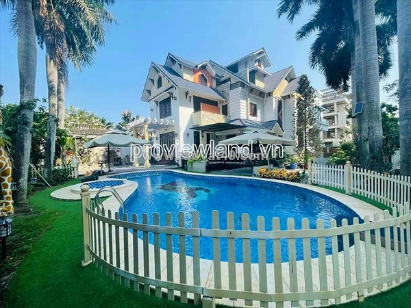 Cho thuê biệt thự ven sông saigon, mt nguyễn văn hưởng, 1 hầm + 3 tầng, hồ bơi + sân vườn