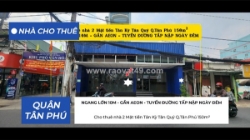 Cho thuê nhà 2 mặt tiền tân kỳ tân quý q.tân phú 150m²,ngang lớn 10m - gần aeon