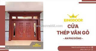 Cửa thép vân gỗ tại an phú đông | xem mẫu & báo giá ngay