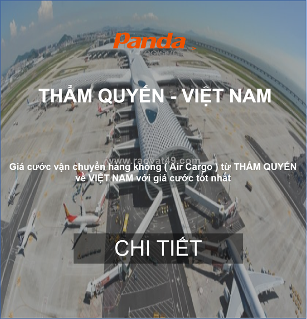 Cước vận chuyển hàng air từ thẩm quyến về việt nam