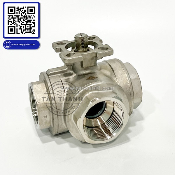 Đánh giá van bi inox 304 3 ngã có giá đỡ – ball valve đa hướng tại công ty tân thành