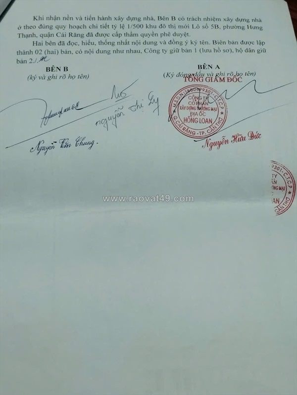Đất đẹp – giá tốt  – chính chủ cần bán gấp tại phường hưng thạnh, quận cái