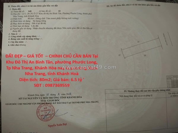 Đất đẹp – giá tốt  – chính chủ cần bán tại khu đô thị an bình tân, phường phước