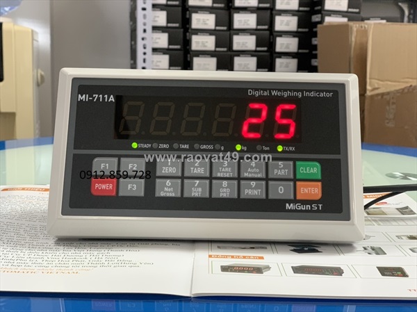 Đầu cân điện tử  mi711p – đầu cân kèm máy in nhiệt