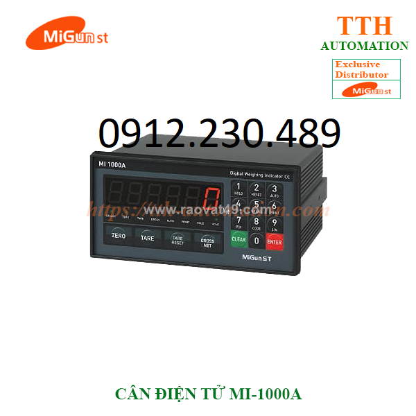 Đầu cân điện tử migun mi1000a tốc độ lấy mẫu: 200 lần/s
