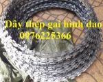 Dây kẽm gai mạ kẽm, dây thép gai hình dao