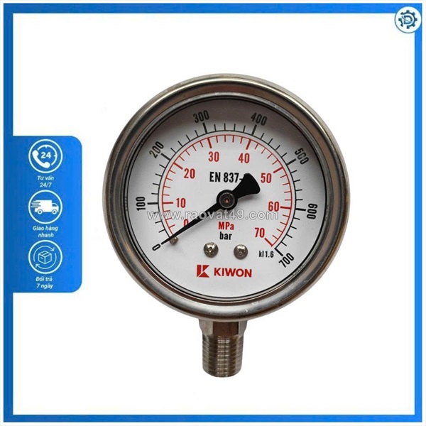 Đồng hồ áp suất kiwon p254 0-700bar_mpa dantek chính hãng tại thanh hóa