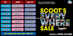 Flyscoot ưu đãi vé máy bay đi quốc tế