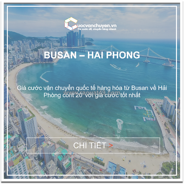 Giá cước tàu biển từ busan về hải phòng