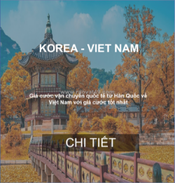 Giá cước tàu biển từ hàn quốc về việt nam