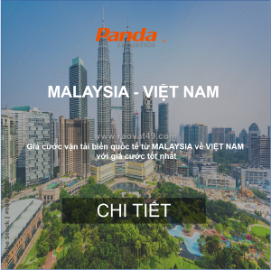 Giá cước vận chuyển hàng hóa từ malaysia về việt nam