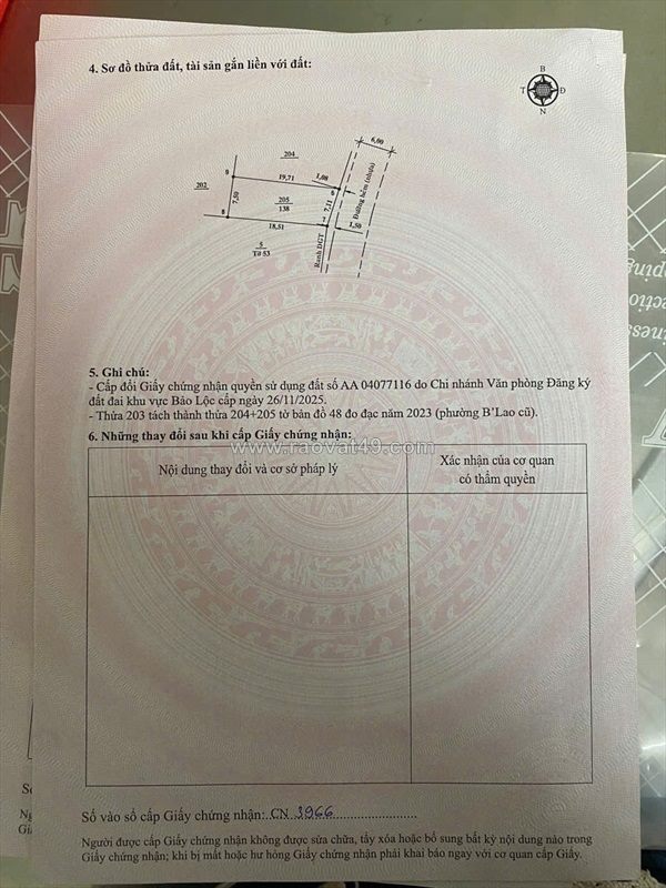Giá tốt - chính chủ cần bán nhanh lô đất đẹp vị trí tại tp bảo lộc, lâm đồng