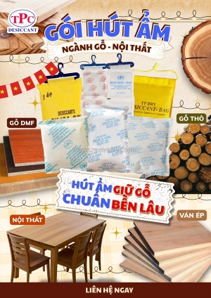 Gói hút ẩm cho bàn ghế gỗ