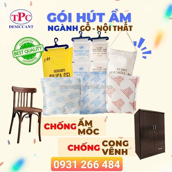 Gói hút ẩm cho bàn ghế gỗ