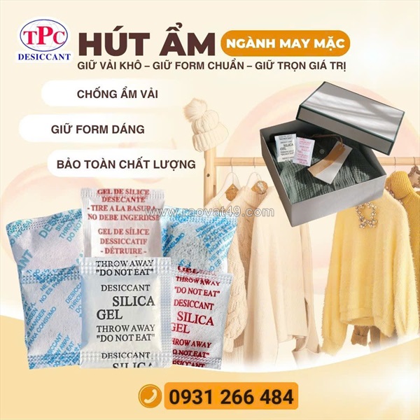 Gói hút ẩm cho túi xách da, giày da xuất khẩu