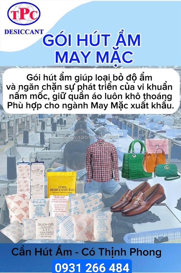 Gói hút ẩm cho túi xách da, giày da xuất khẩu