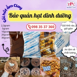 Gói hút ẩm clay - biện pháp bảo quản hạt dinh dưỡng an toàn, hiệu quả