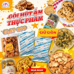Gói hút ẩm clay – giữ đồ ăn vặt luôn giòn ngon khi đóng gói