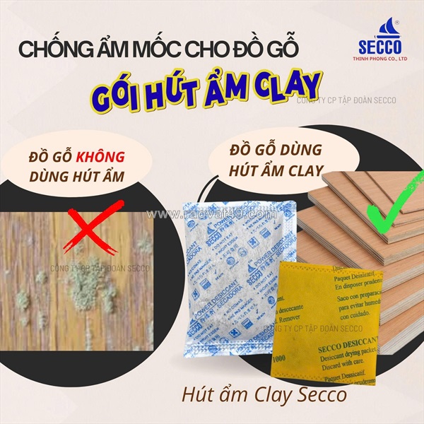 Gói hút ẩm clay ngành gỗ – nhiều size, giá rẻ, tiết kiệm chi phí