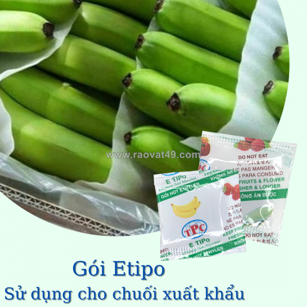Gói hút ethylene giúp chuối xuất khẩu giữ độ tươi lâu hơn