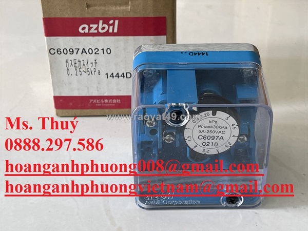 Hàng nhập - azbil c6097a0210 - công tắc áp suất mới 100%