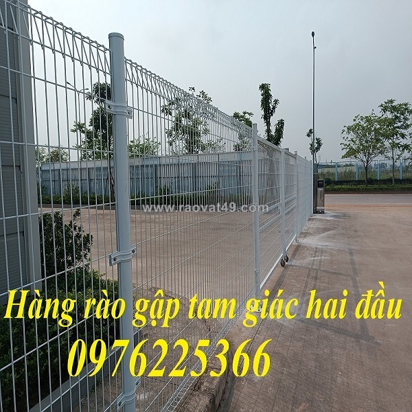 Hàng rào lưới thép hàn gập 2 đầu tam giác