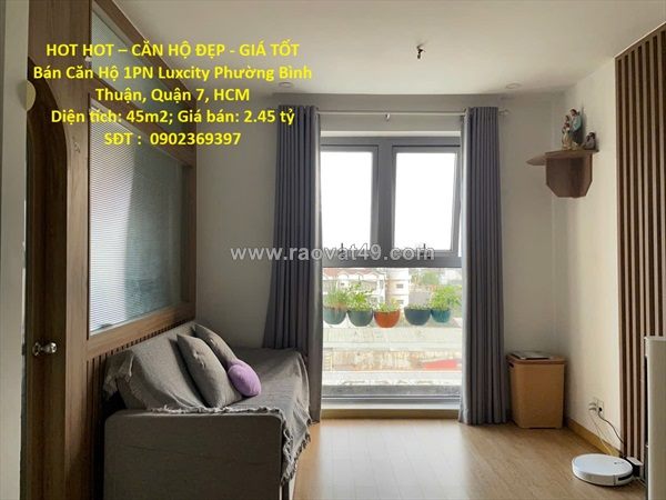 Hot hot – căn hộ đẹp - giá tốt  bán căn hộ 1pn luxcity phường bình thuận, quận
