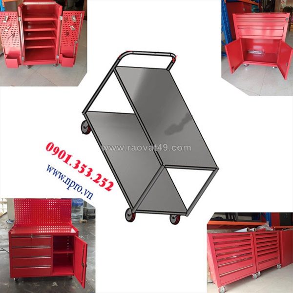 Kệ 2 tầng đẩy hàng kt: w1200xd600xh750mm