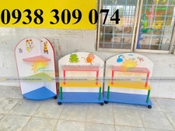 Kệ góc mầm non ad, kệ cá nhân mầm non ad, kệ nhà trẻ ad