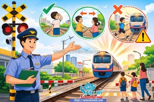 Kinh nghiệm băng qua đường ray tàu hỏa tránh tai nạn