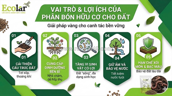 Lợi ích của phân bón hữu cơ đối với đất